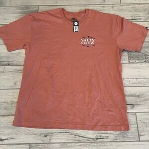 Salty Crew Pink Short Sleeve Tee Casual Cotton
